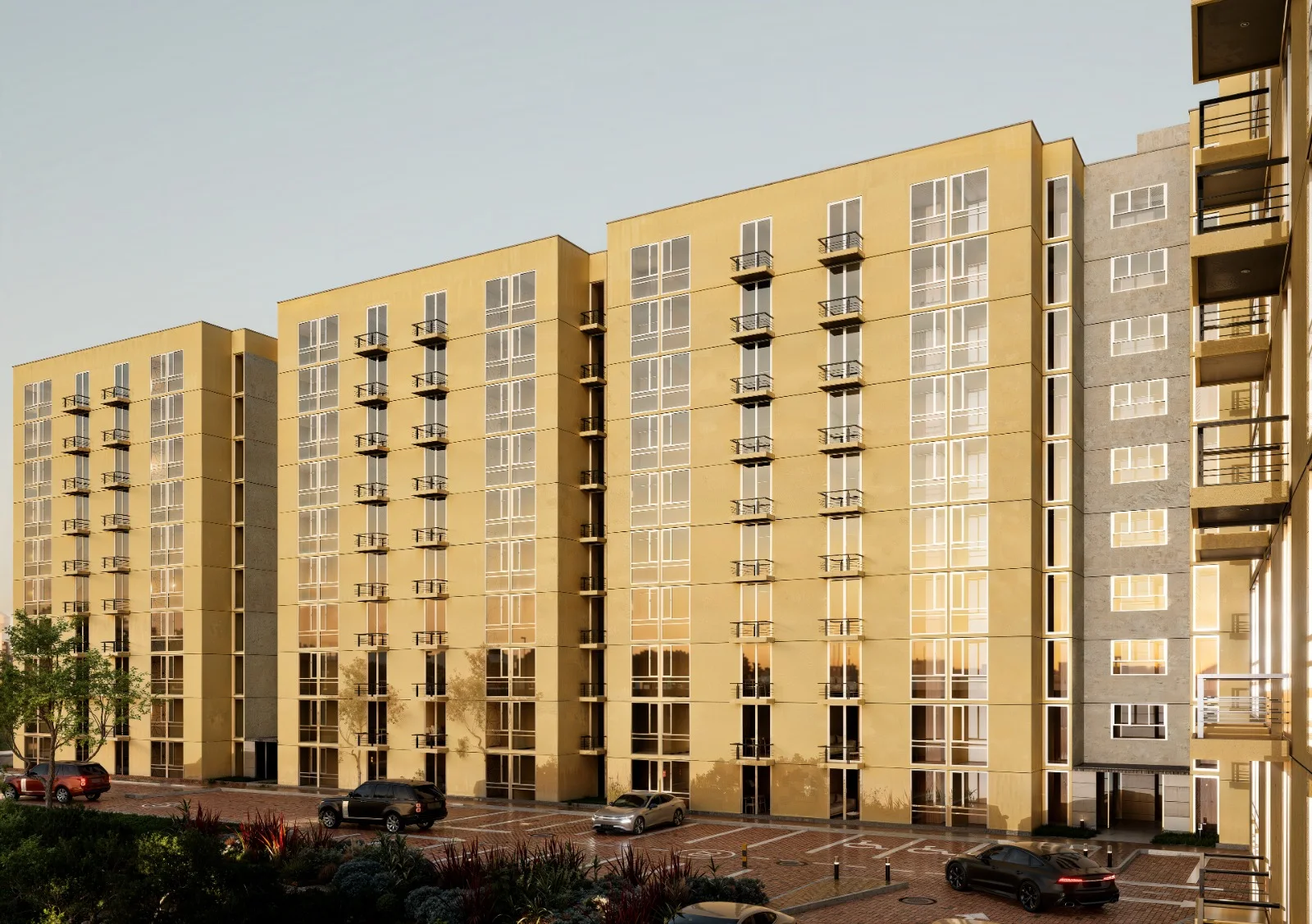 Fachada exterior de Mizcaya Apartamentos, uno de los proyectos de La Cumbre Construcciones en Soacha